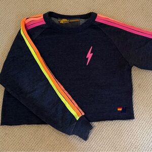 Aviator Nation cropped pullover sweatshirt